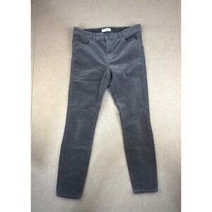 LOFT‎ Pants Women's Size 28/6 Gray Corduroy Modern Skinny Mid Rise Casual